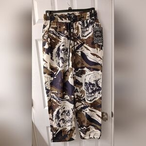 Rebel Vengeance Men’s Skull Camo Wind Pants – Size Medium
